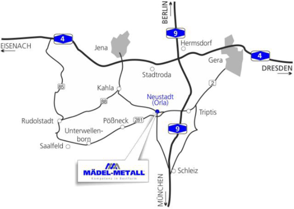 Karte MÄDEL-METALL